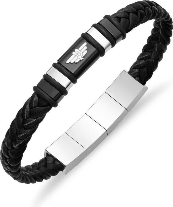 Actual product image Police Wavebreaker (1.10 cm, Stainless steel/leather)