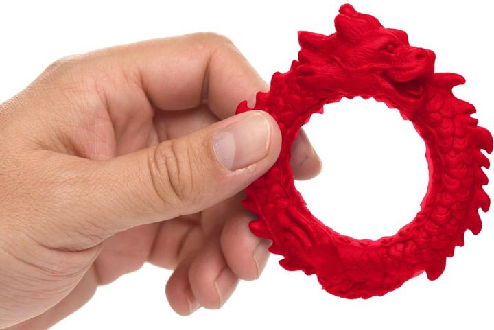 Produktbild Creature Cocks XR Brands Aufstieg des Drachen Silikon Penisring Rot (4 cm)