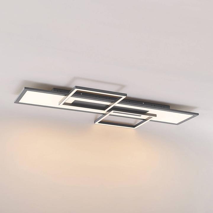 Immagine prodotto Lucande Lampada da soffitto Narumi LED CCT, 110 cm, nero (2100 lm)