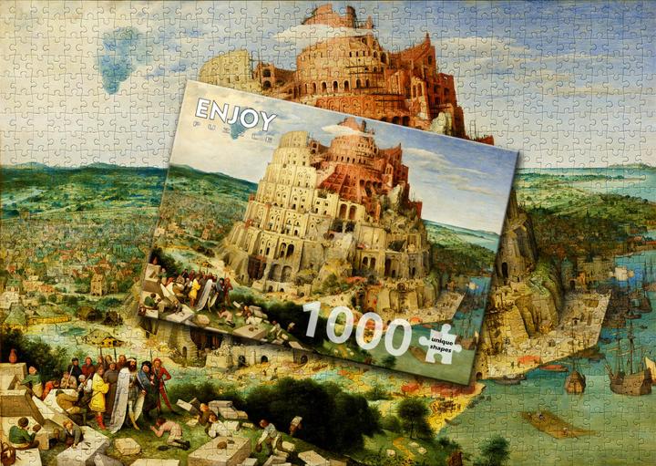 Productafbeelding Enjoy Puzzle ENJOY-1146 - Pieter Bruegel: De toren van Babel, legpuzzel, 1000 stukjes (1000 onderdelen)