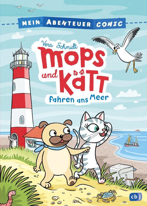 Produktbild Mein Abenteuercomic - Mops und Kätt fahren ans Meer (Deutsch, Vera Schmidt, 2021)
