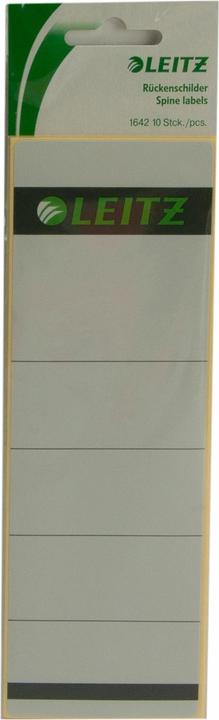 Produktbild Leitz Ordnerrücken-Etikett, 61 x 192 mm, kurz, breit, grau passend für Standard- und Hartpappe