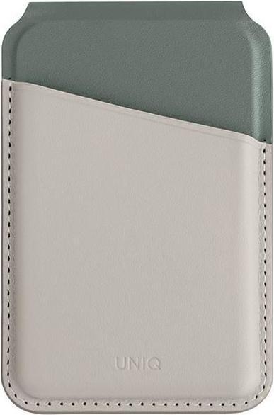 Produktbild Uniq Lyden DS magnetyczny portfel RFID i stojak na telefon beżowo-zielony/ivory-lichen green
