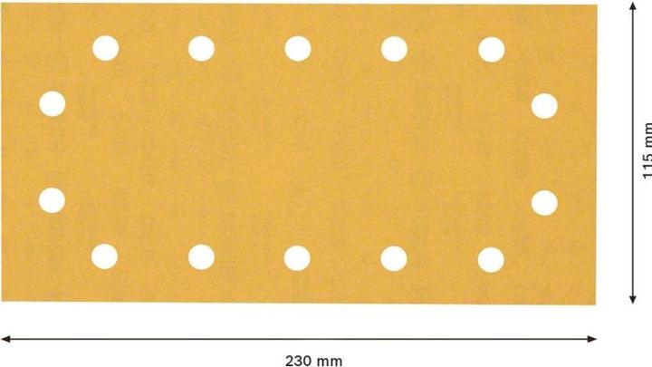 Immagine prodotto Bosch Professional Zubehör EXPERT C470 Carta vetrata a 14 fori per levigatrici orbitali, 115 x 230 mm, G 240, 50 pezzi. (240)