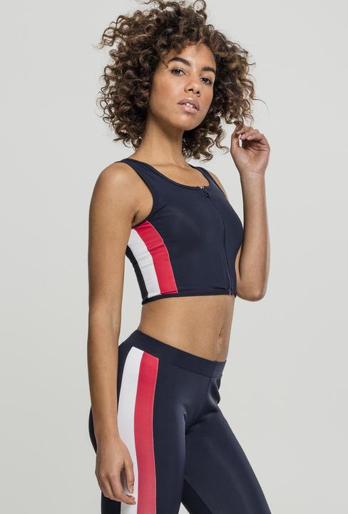 Actual product image Urban Classics Ladies Side Stripe Cropped Zip Top (XL)