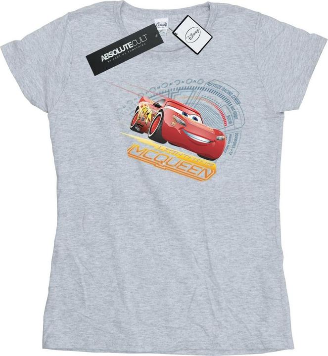 Actual product image Cars Womens/Ladies Lightning McQueen Cotton T-Shirt (L)