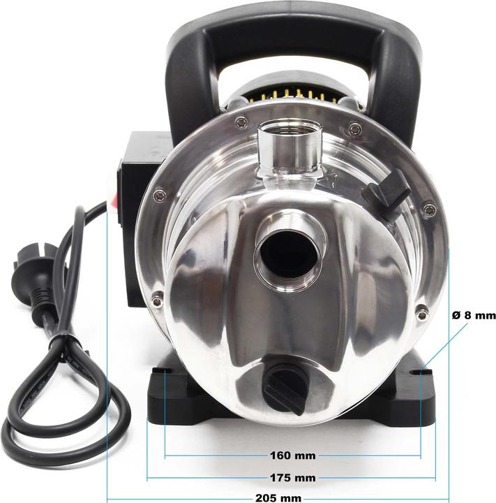 Immagine prodotto Wiltec Pompa da giardino 2800l/h 600W Pompa per acqua Pompa 3,5 bar per acqua piovana da laghetto (Pompa da giardino)