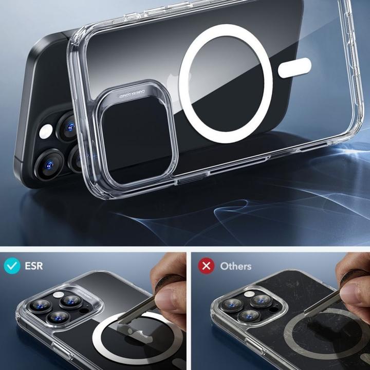 Actual product image ESR Classic Hybrid Halolock MagSafe Case + Tempered Glass for iPhone 16 Pro Max - Clear (Apple iPhone 16 Pro Max)