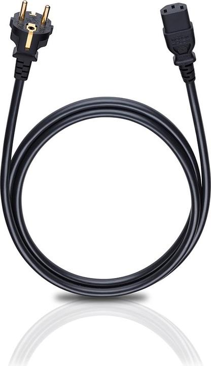 Produktbild Oehlbach Powercord C13/300 - 3m Netzkabel Schuko > Kaltgerätekuppl. Schwarz (3 m)