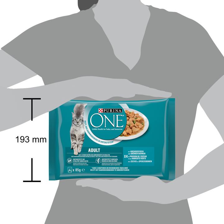 Produktbild Purina ONE Fisch (Adult, 4 Stk., 85 g)