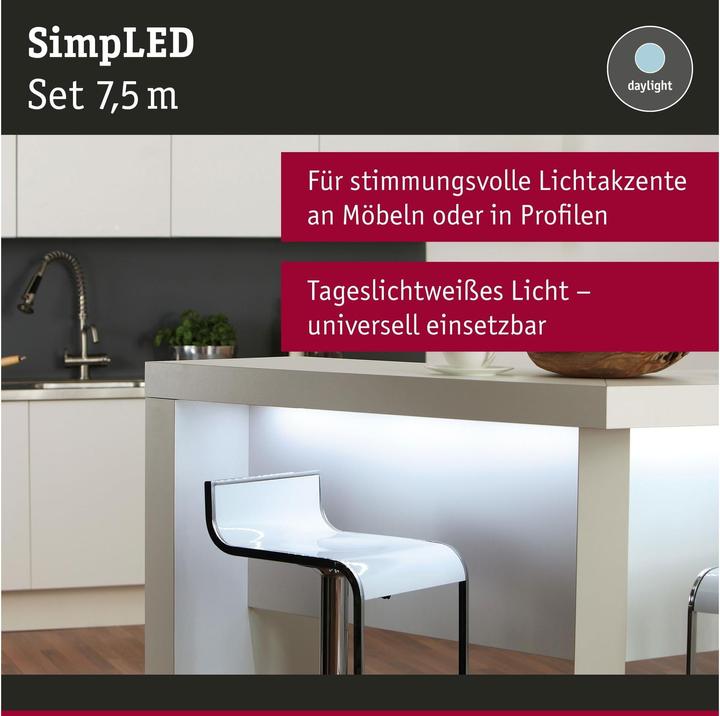 Image du produit Paulmann SimpLED (Lumière du jour, 750 cm, Intérieur)