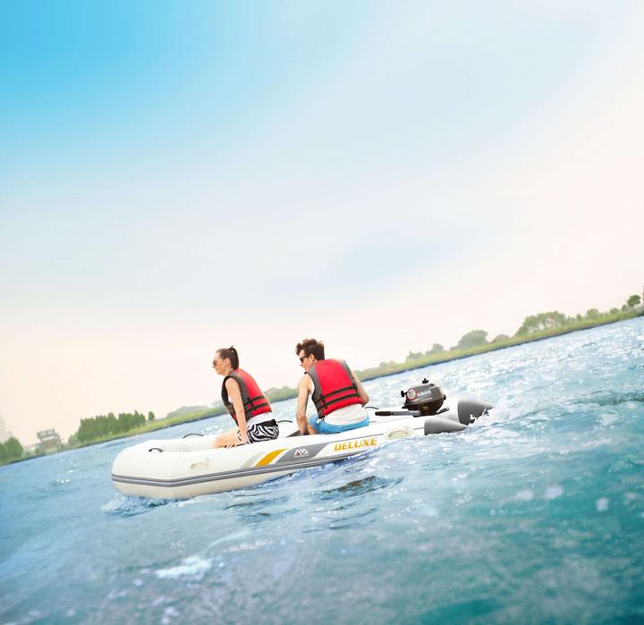 Actual product image Aqua Marina Deluxe inflatable boat 250x129 cm with reinforced high-pressure PVC fabric Repair kit Hand pump (250 cm, 3 pers.)