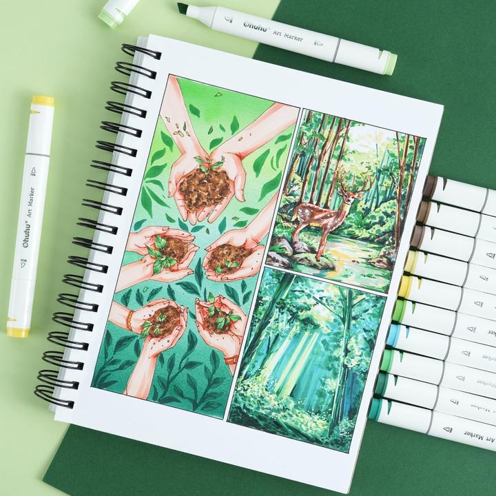 Produktbild Ohuhu Honolulu B Kunstmarker (Mehrfarbig, 40 x)