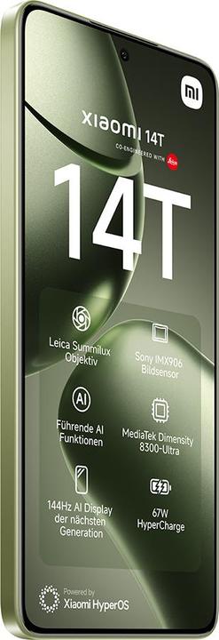 Image du produit Xiaomi 14T (256 Go, Vert citron, 6.67", Double SIM, 50 Mpx, 5G)