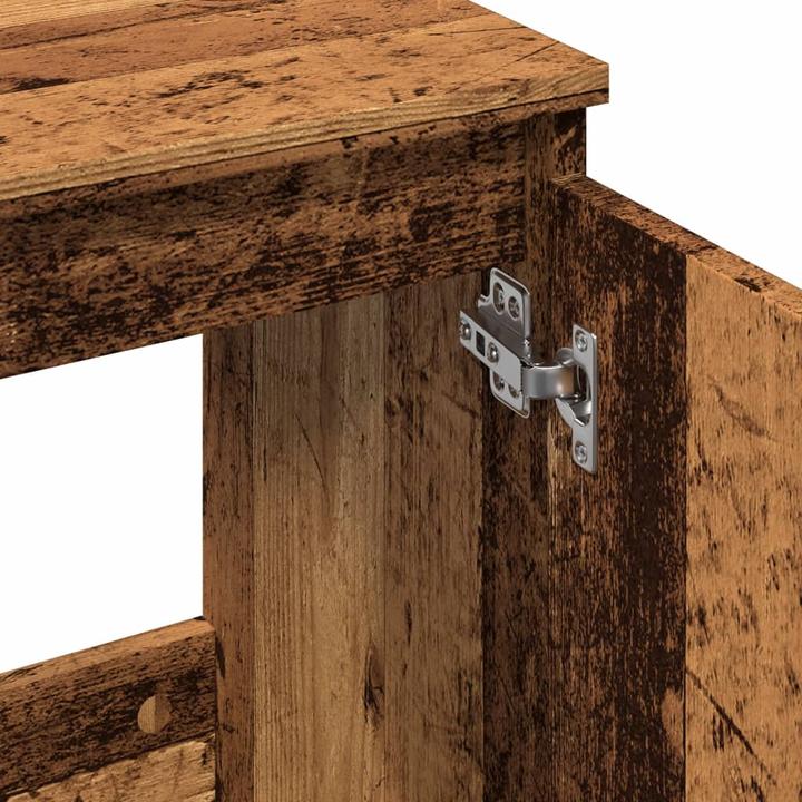 Produktbild VidaXL Waschbeckenunterschrank Unterschrank Badschrank Badmöbel Altholz-Optik (58 x 33 x 60 cm)