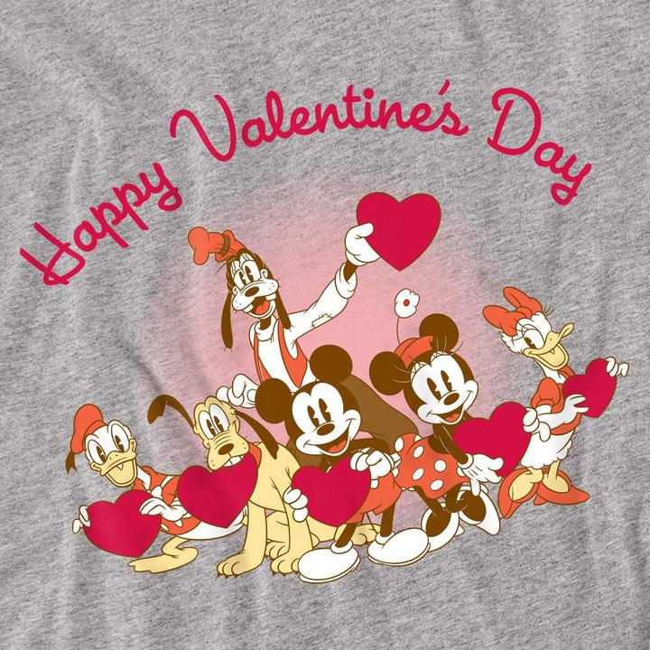 Immagine prodotto Mickey Mouse Happy Maglietta San Valentino Adulto Unisex (M)