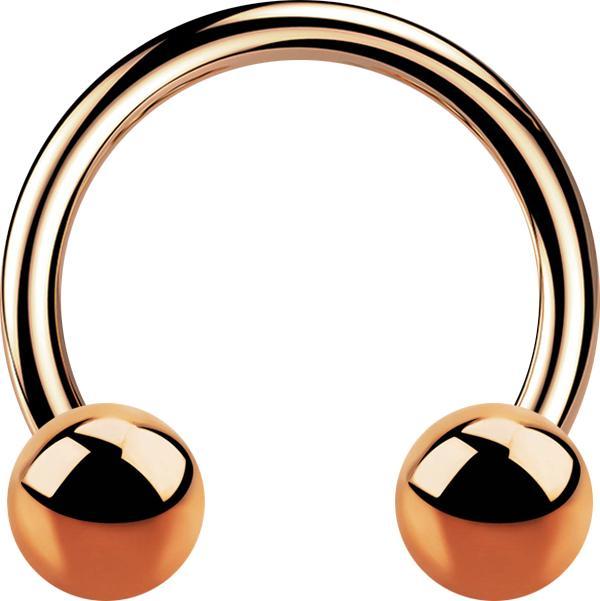 Produktbild Star Piercing Micro Circular Barbell Innengewinde rosegold mit zwei Kugeln (Titan G23, ohne Messing)