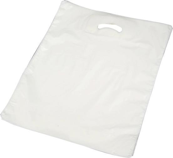 Actual product image Norlip Baerepose plastic hvid 45my 400x450/50mm 500pcs/krt - (500 pcs.)