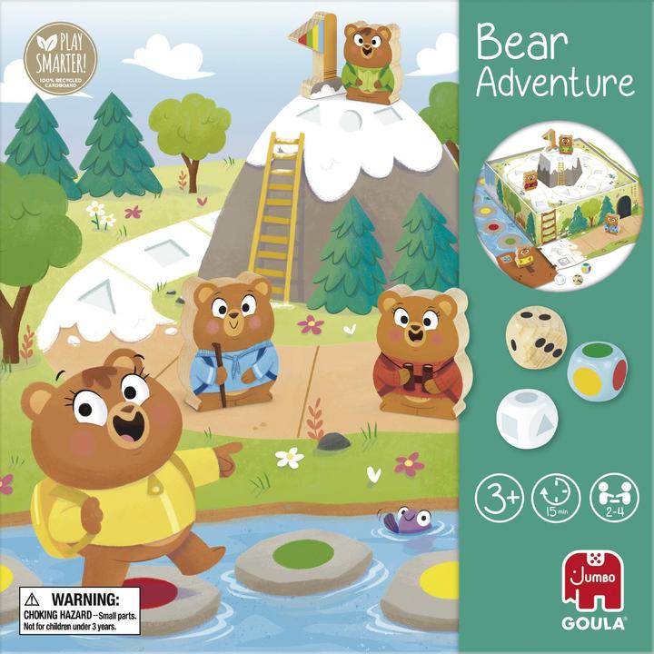 Produktbild Jumbo Goula Bear Adventure - Kids Board Games, Capture the Flag Game - Reach the Mountain & Develop Early (Multilingual)