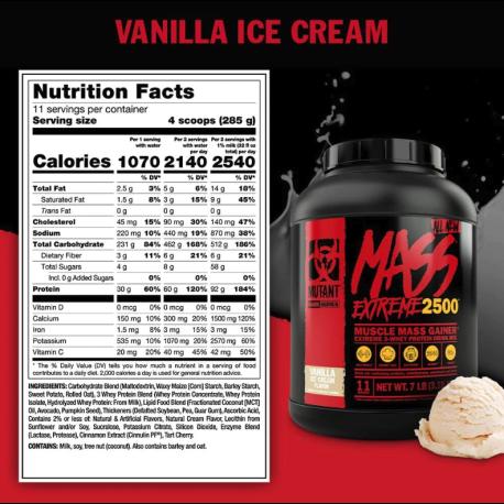 Image du produit Mutant Mass XXXtreme 2500 (Vanille, 1 pcs, 2766 g)