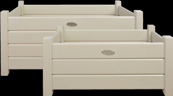 Produktbild Esschert Design Pflanzkästen rechteckig weiss, Set S/L (30.30 cm)