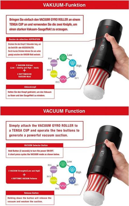 Actual product image Tenga Vacuum Gyro Roller