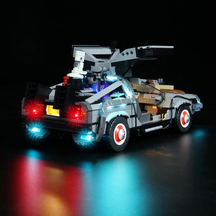 Actual product image BrickBling LED Light Set for LEGO Back to the Future: DeLorean - The Time Machine
