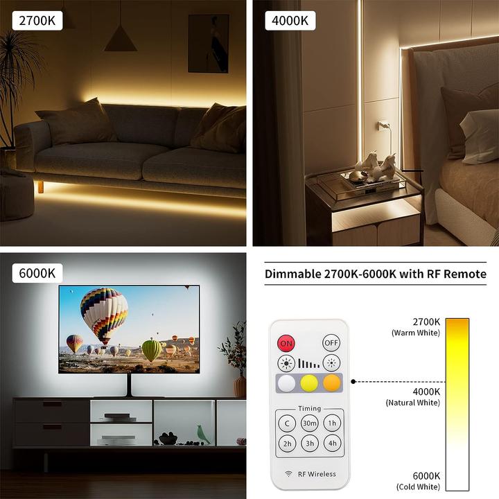 Actual product image Lumina Swiss COB LED Strip (Warm white, Neutral White, Cold White, 200 cm, Indoor)