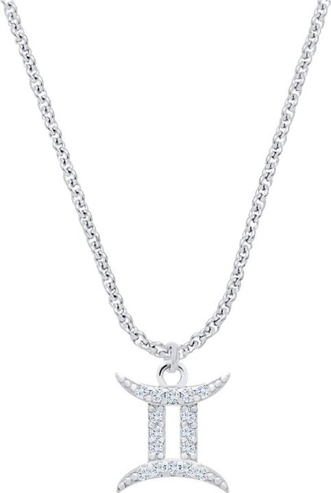Candy Halskette Sternzeichen Zwillinge, 925 Sterling Silber (925 Sterling Silber, 42 - 45 cm)