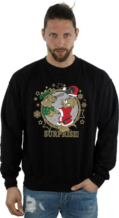 Actual product image Tom & Jerry Mens Christmas Surprise Sweatshirt (XL)