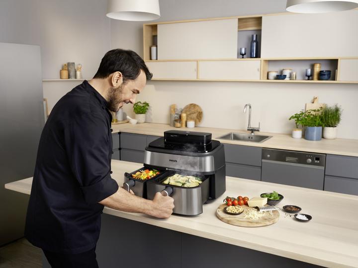 Image du produit Philips Steam Airfryer Dual Basket NA555/00