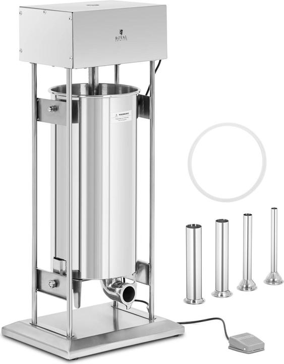 Produktbild Royal Catering Wurstfüller 400 W 30 l Fusspedal Wurstfüllmaschine 4 Füllrohre Wurstmaschine