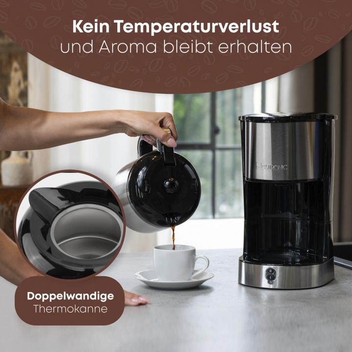 Produktbild Clatronic KA 3805 Kaffeemaschine silber, 8-10 Tassen