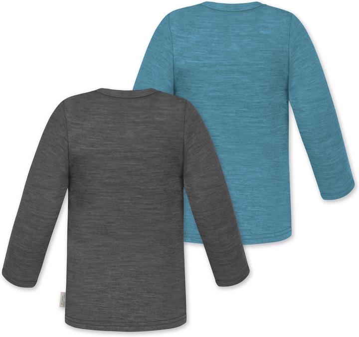 Produktbild Normani 2er Pack Baby Merino Longsleeve „Taupo" - 9473 (92)
