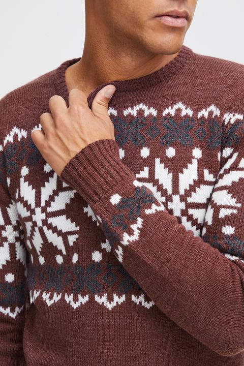 Actual product image Solid Norwig Men's Jumper Chunky Knit Pullover With Crew Neck (XL)