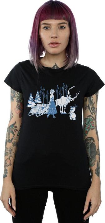 Actual product image Disney Womens/Ladies Frozen Anna Sven And Olaf Cotton T-Shirt (S)