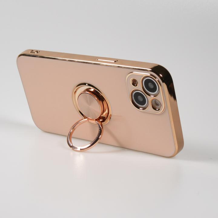 Produktbild PhoneLook Hülle Gummi Bronze mit Ring (Apple iPhone 13)