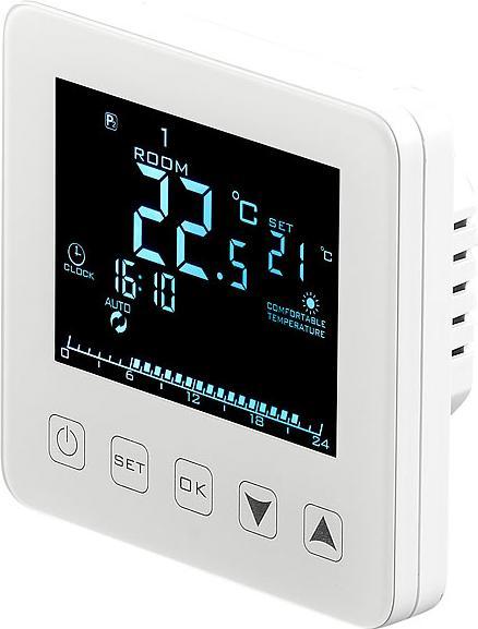 Immagine prodotto Revolt Termostato a parete per riscaldamento a pavimento con LCD e tasti a sfioramento