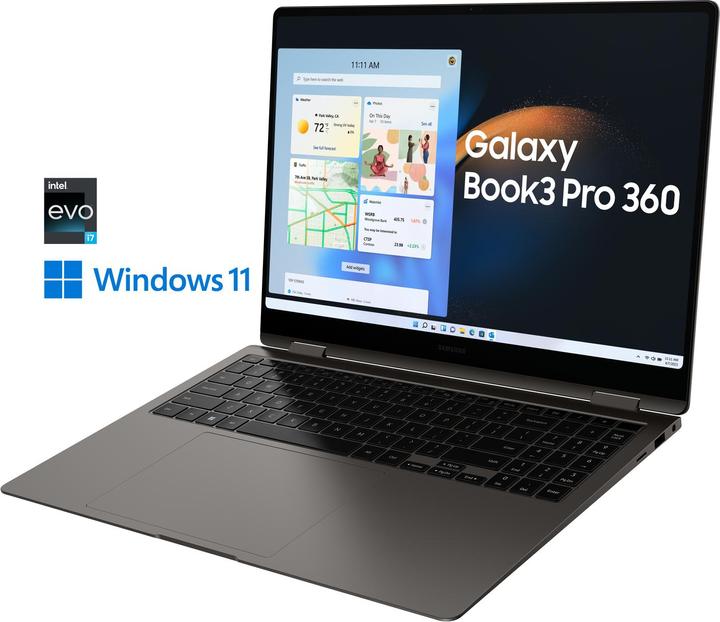 Actual product image Samsung Galaxy Book3 Pro 360 (16", Intel Core i7-1360P, 16 GB, 512 GB, DE)