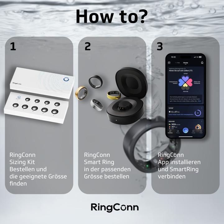 Productafbeelding RingConn Smart Ring (Gen2) (10, Black)