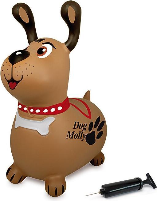 Produktbild Braun Hüpftier Dog Molly mit Pumpe