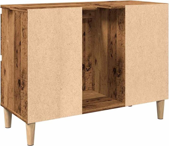 Actual product image VidaXL Waschbeckenunterschrank Altholz-Optik 80x33x60 cm Holzwerkstoff (80 x 33 x 60 cm)
