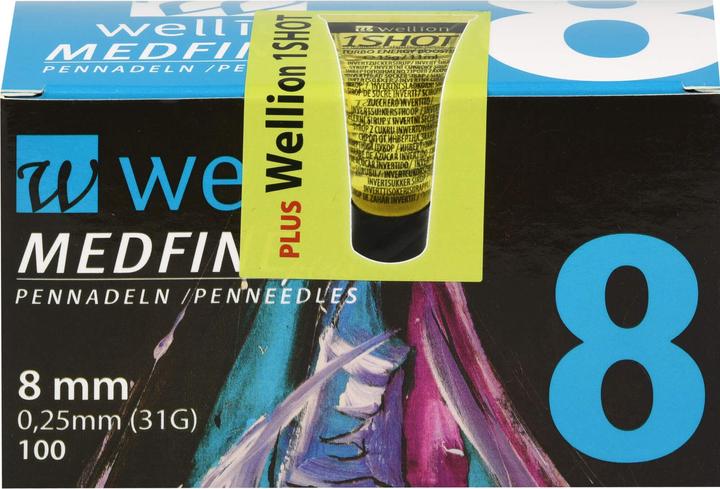 Image du produit Wellion Aiguilles de Penn Medfine Plus 8mm (Aiguilles de stylo + aiguilles jetables)