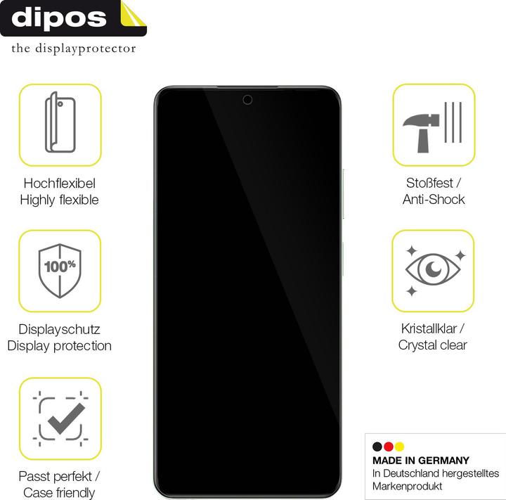 Produktbild Dipos 3D Full Cover Schutzfolie (1 Stück, Xiaomi Redmi 12 5G)