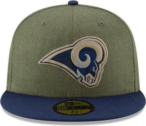 Image du produit New Era NFL - Los Angeles Rams - On Field 2018 Salute to Service 59Fifty Cap Olive 7 1/2 (56)
