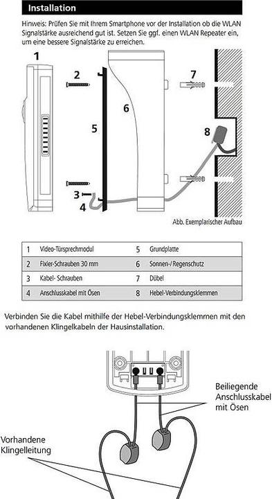 Produktbild Burg Wächter BURGWÄCHTER WLAN VideoTürsprechanlage Door eGuard Video Bell 8500 (WLAN)