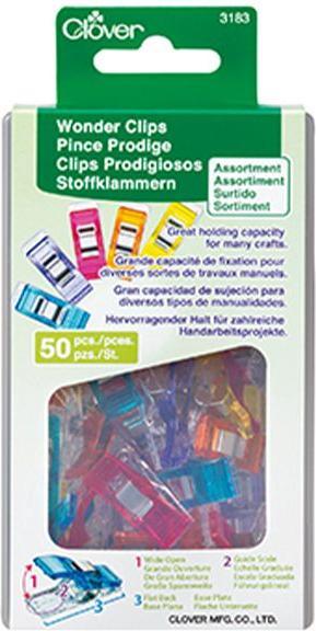 Produktbild Clover Stoffklammern "Wonder Clips", 10 Stk, farbig sortiert
