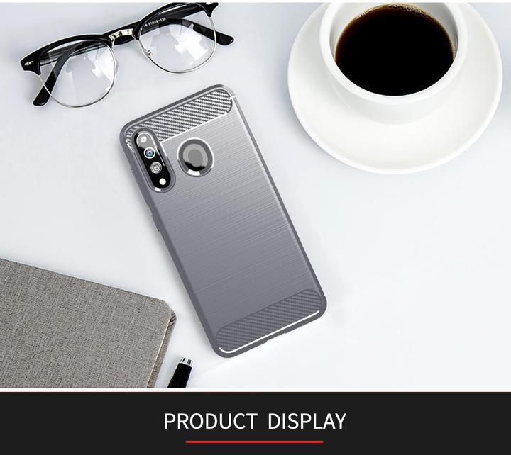 Produktbild Cadorabo TPU Ultra Slim carbon edelstahl Kombi Cover (Samsung Galaxy A20s)