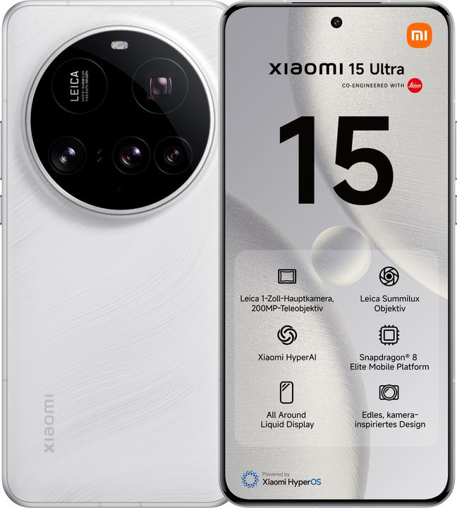 Xiaomi 15 Ultra (512 GB, White, 6.73", Dual SIM, 50 Mpx, 5G)