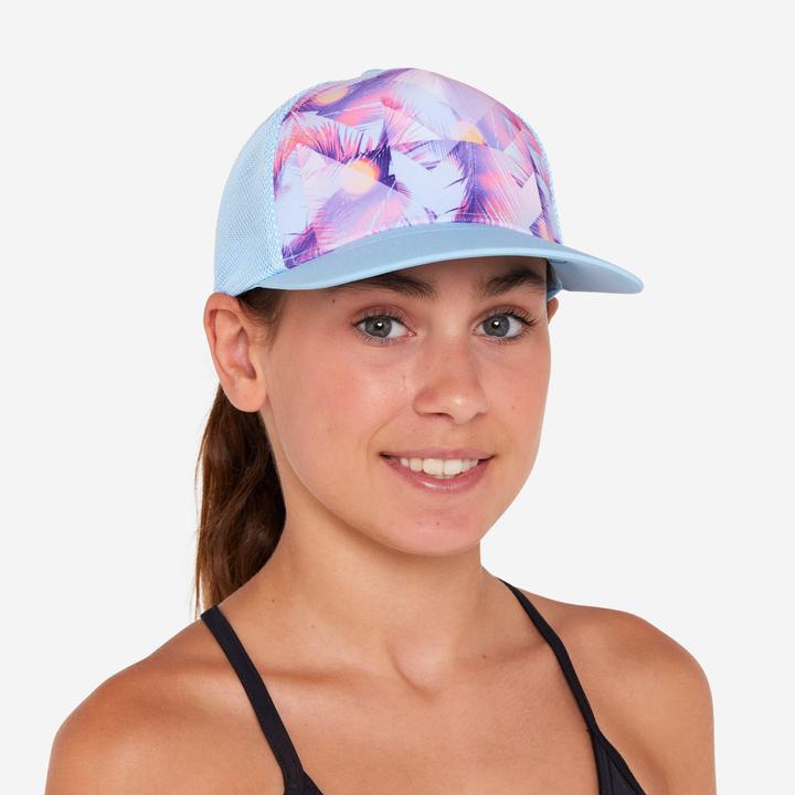 Olaian Cap Surfen Kinder UV-Schutz Posy blau (53, 55, 56, 54 C)